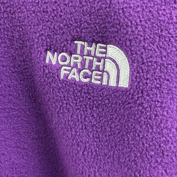 The North Face Girls Fleece Jacket Size XL Purple Gray Full Zip - Picture 9 of 10